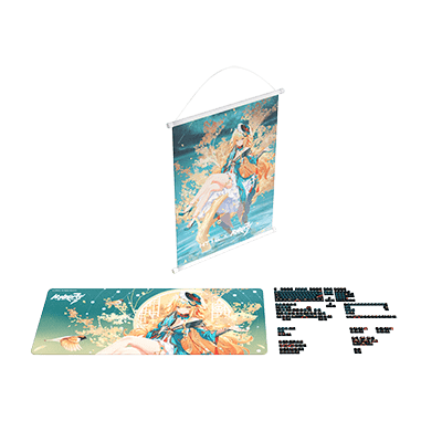 HYTE Official Songque Shadowdimmer Keycap Set and Encased Fortune Desk Pad Bundle