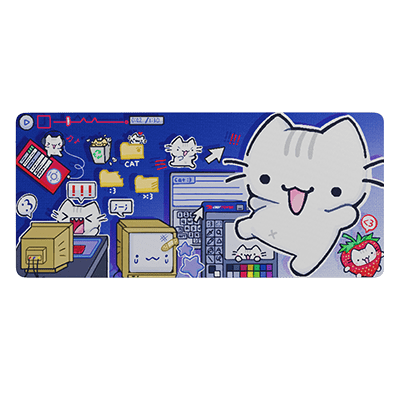 iBUYPOWER X HYTE CNVS Cat on the Internet Desk Pad