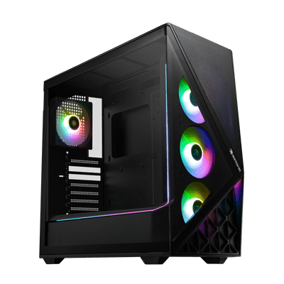 iBUYPOWER Slate 9 Mesh Gaming Case [+Free iBUYPOWER MK9 Pro Keyboard] - Black