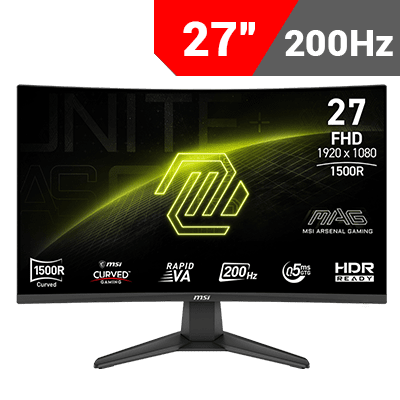 [1920 x 1080] MSI MAG 276CF E20 Curved Gaming Monitor