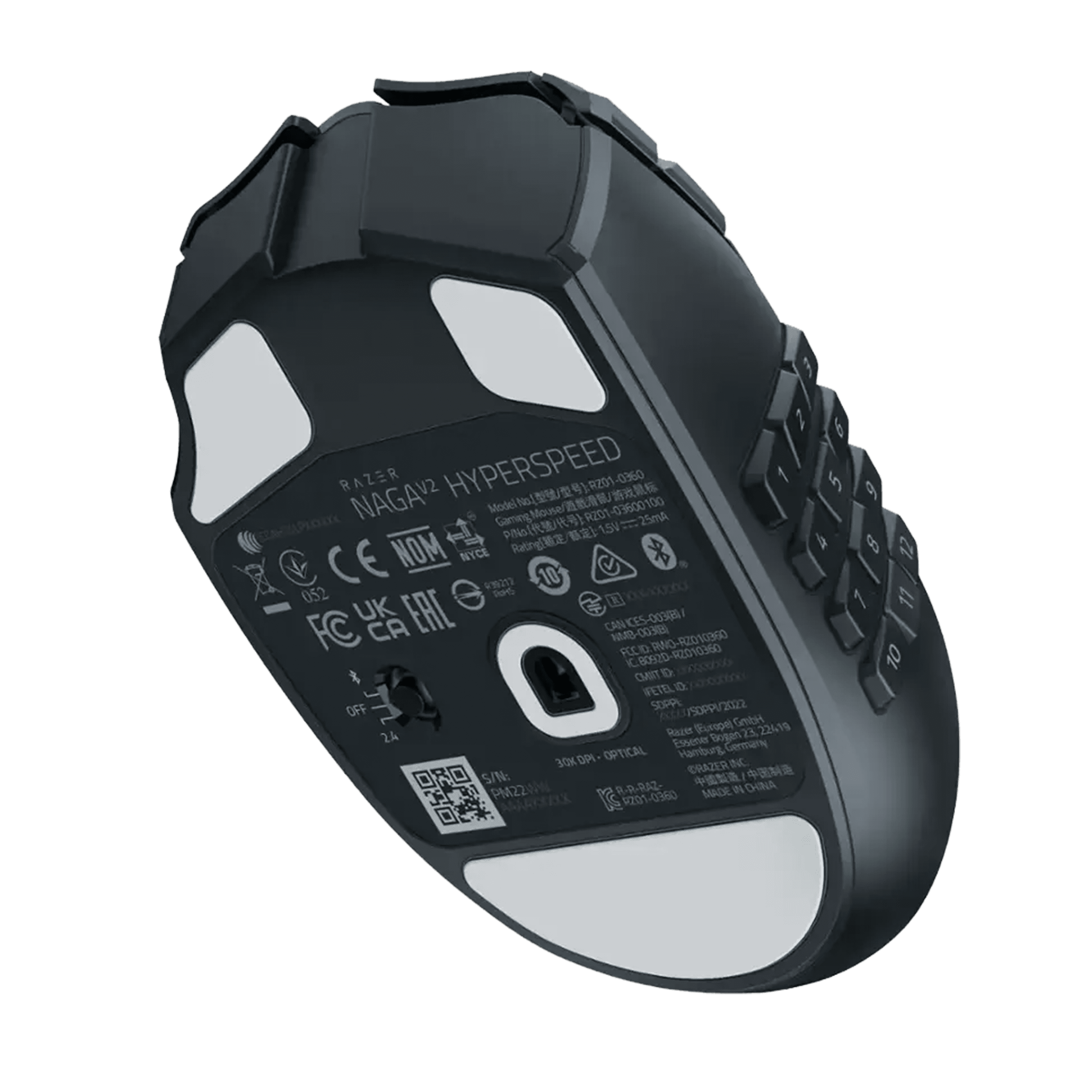 Razer Naga V2 HyperSpeed Wireless Gaming Mouse - Black Razer Naga V2 HyperSpeed Wireless Gaming Mouse - Black