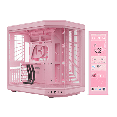 HYTE Y70 Case + Touch Infinite Display Upgrade - Strawberry Milk