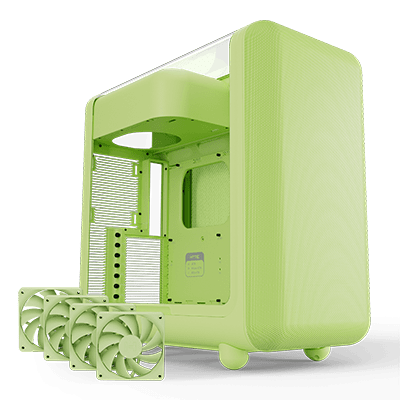 HYTE X50 Case + HYTE FA12 Case Fans (4-Pack) - Matcha