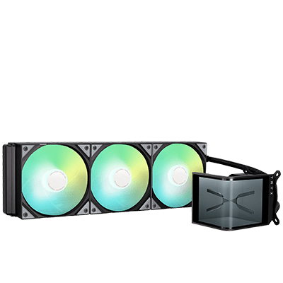 TRYX PANORAMA SE 360 ARGB 360mm Liquid Cooler with 6.67 in. AMOLED Curved Screen - Black