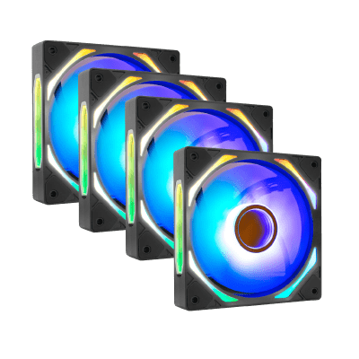 iBUYPOWER GEN 9 Deluxe PWM 120mm Case Fans (4-Pack) - Black