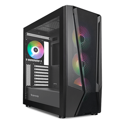 iBUYPOWER Trace 7 Mesh Pro ARGB Gaming Case [+FREE iBUYPOWER MK9 Pro Keyboard] - Black