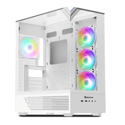 iBUYPOWER Element 9 Gaming Case [+Free iBUYPOWER MK9 Pro Keyboard] - White