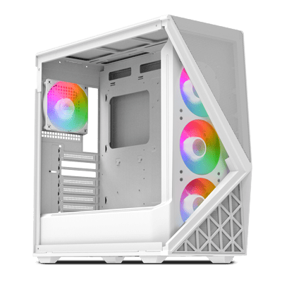 iBUYPOWER Slate 9 Mesh Gaming Case [+Free iBUYPOWER MK9 Pro Keyboard] - White