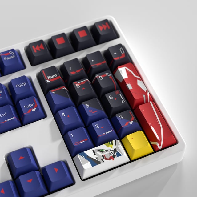 Gundam keyboard close up